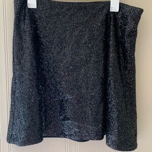 Women A line, mini-skirt, Express, NEW. Sparkling material. Size 12.